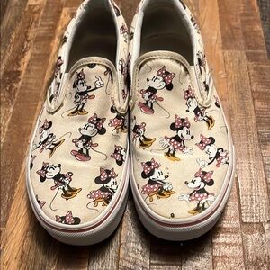 Rare Vintage Minnie Mouse print Disney slip on Vans